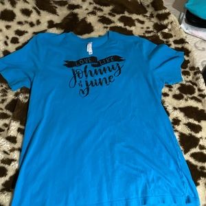 blue with black wording